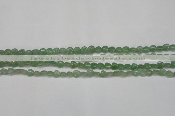 CAJ683 15.5 inches 8*8mm heart green aventurine beads