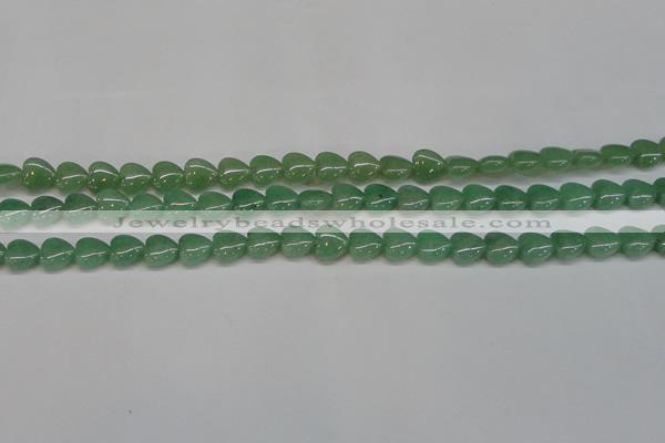 CAJ684 15.5 inches 10*10mm heart green aventurine beads