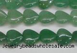 CAJ685 15.5 inches 12*12mm heart green aventurine beads