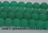 CAJ711 15.5 inches 6mm round matte green aventurine beads