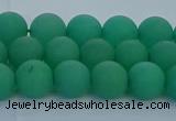 CAJ712 15.5 inches 8mm round matte green aventurine beads