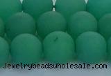 CAJ714 15.5 inches 12mm round matte green aventurine beads