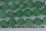 CAJ731 15.5 inches 6mm faceted nuggets green aventurine beads