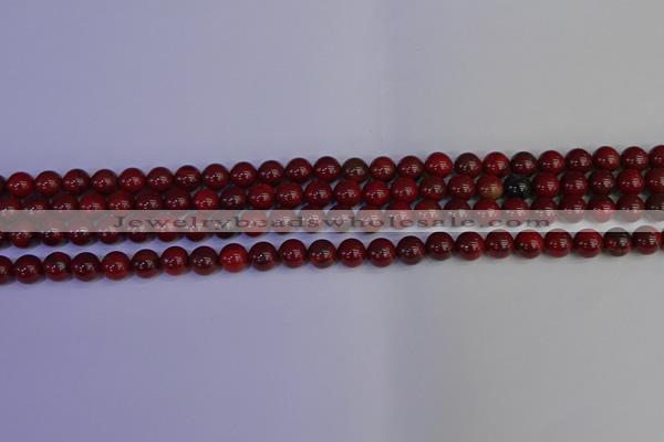 CAJ750 15.5 inches 4mm round apple jasper beads wholesale