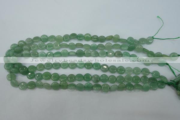 CAJ80 15.5 inches 10mm flat round green aventurine beads wholesale