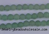 CAJ800 15.5 inches 4mm round matte green aventurine beads wholesale