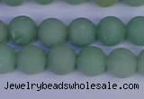 CAJ803 15.5 inches 10mm round matte green aventurine beads wholesale