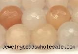 CAJ821 15 inches 8mm faceted round pink aventurine beads