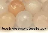 CAJ822 15 inches 10mm faceted round pink aventurine beads