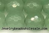 CAJ833 15 inches 12mm faceted round green aventurine beads