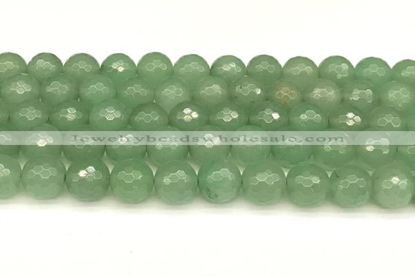 CAJ833 15 inches 12mm faceted round green aventurine beads