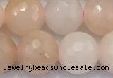 CAJ859 15 inches 10mm faceted round pink aventurine beads