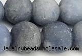 CAJ878 15 inches 10mm round matte blue aventurine beads