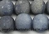 CAJ879 15 inches 12mm round matte blue aventurine beads