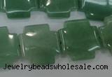 CAJ88 15.5 inches 20*20mm cross green aventurine beads wholesale