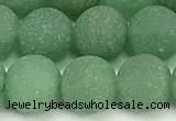 CAJ884 15 inches 12mm round matte green aventurine beads