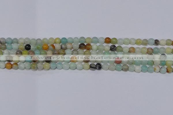 CAM01 4mm round mixed color natural amazonite beads Wholesale