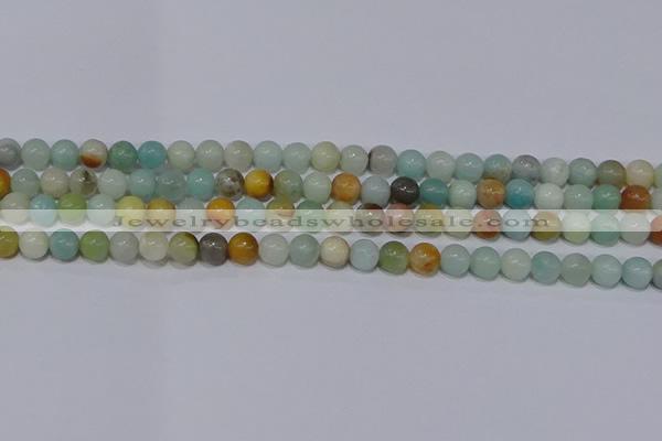 CAM02 6mm round mixed color natural amazonite beads Wholesale