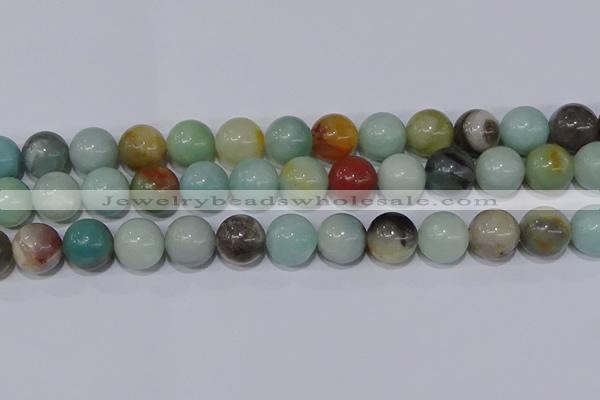 CAM06 round mixed color 14mm natural amazonite beads Wholesale