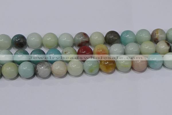 CAM07 round 16mm mixed color natural amazonite beads Wholesale