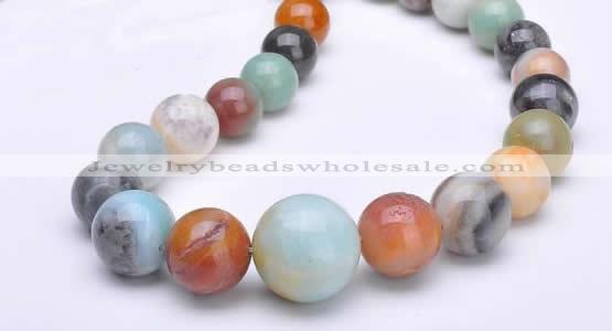 CAM08 15.5 inches round different sizes natural amazonite beads