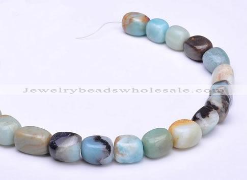 CAM09 13*16mm pebble natural amazonite gemstone beads Wholesale