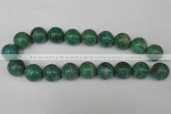 CAM1008 15.5 inches 20mm round natural Russian amazonite beads