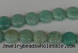 CAM1016 15.5 inches 10mm flat round natural Russian amazonite beads