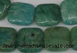 CAM1029 15.5 inches 18*18mm square natural Russian amazonite beads