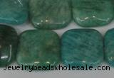 CAM1030 15.5 inches 20*20mm square natural Russian amazonite beads