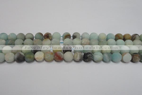 CAM1101 15.5 inches 6mm round matte amazonite beads wholesale