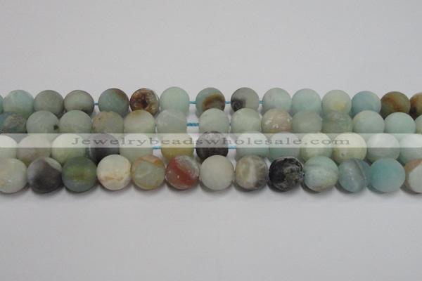 CAM1104 15.5 inches 12mm round matte amazonite beads wholesale