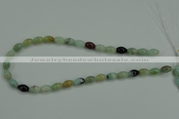 CAM111 15.5 inches 8*12mm rice amazonite gemstone beads wholesale