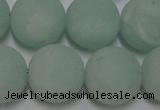 CAM1116 15.5 inches 16mm round matte amazonite beads wholesale