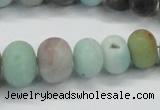 CAM1135 15.5 inches 6*10mm - 15*20mm rondelle matte amazonite beads