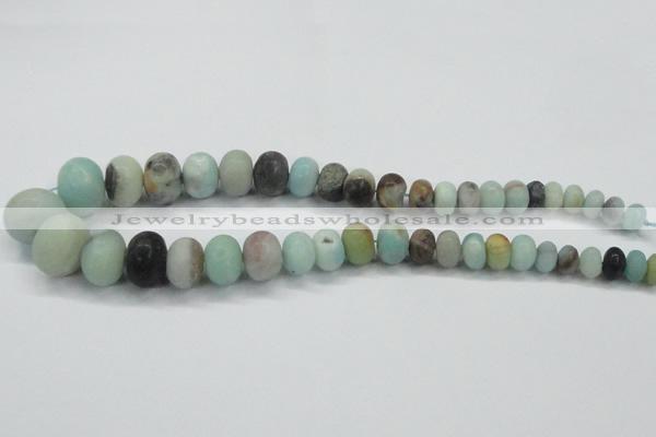 CAM1135 15.5 inches 6*10mm - 15*20mm rondelle matte amazonite beads