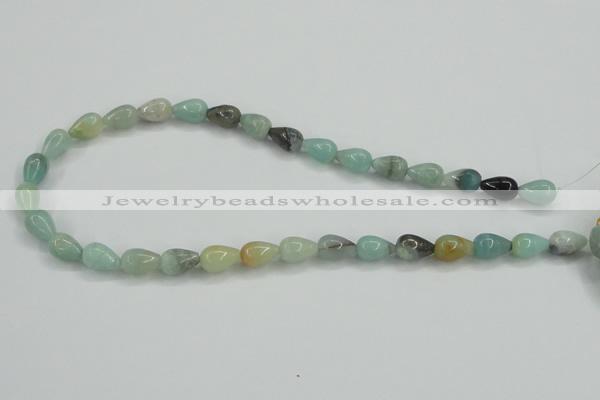 CAM114 15.5 inches 8*12mm teardrop amazonite gemstone beads