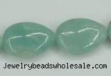 CAM117 15.5 inches 18*25mm flat teardrop amazonite gemstone beads