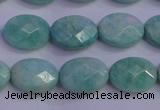 CAM1203 15.5 inches 10*14mm faceted oval Russian amazonite beads