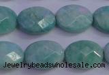 CAM1205 15.5 inches 14*19mm faceted oval Russian amazonite beads