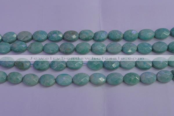 CAM1205 15.5 inches 14*19mm faceted oval Russian amazonite beads