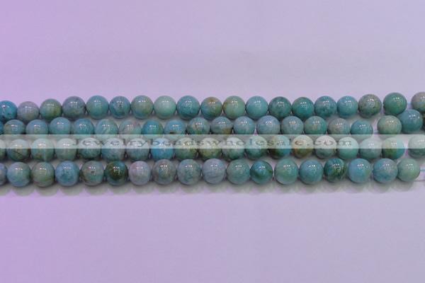 CAM1253 15.5 inches 10mm round natural Russian amazonite beads