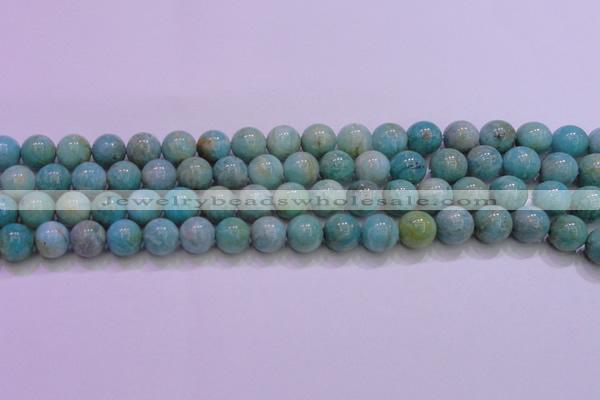 CAM1254 15.5 inches 12mm round natural Russian amazonite beads