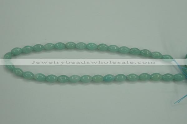 CAM130 15.5 inches 8*12mm rice amazonite gemstone beads wholesale