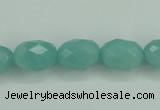 CAM140 15.5 inches 10*14mm faceted drum amazonite gemstone beads