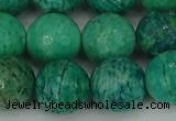 CAM1405 15.5 inches 14mm faceted round Russian amazonite beads