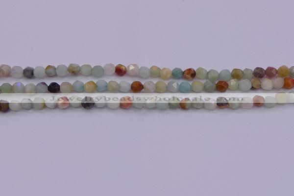 CAM1411 15.5 inches 6mm faceted nuggets amazonite gemstone beads