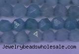 CAM1416 15.5 inches 6mm faceted nuggets Chinese amazonite beads