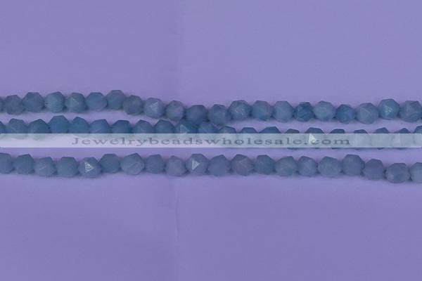 CAM1417 15.5 inches 8mm faceted nuggets Chinese amazonite beads