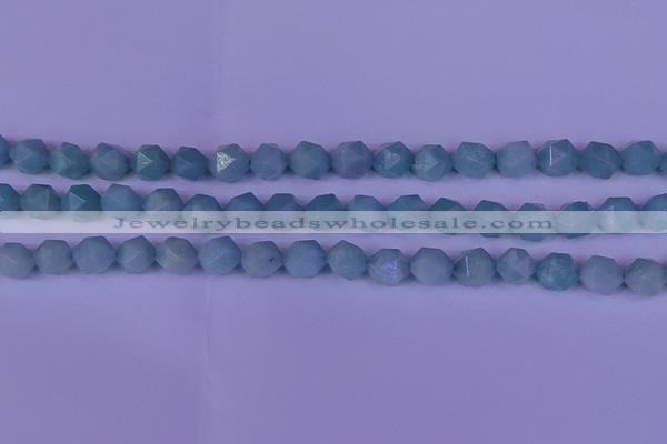 CAM1418 15.5 inches 10mm faceted nuggets Chinese amazonite beads